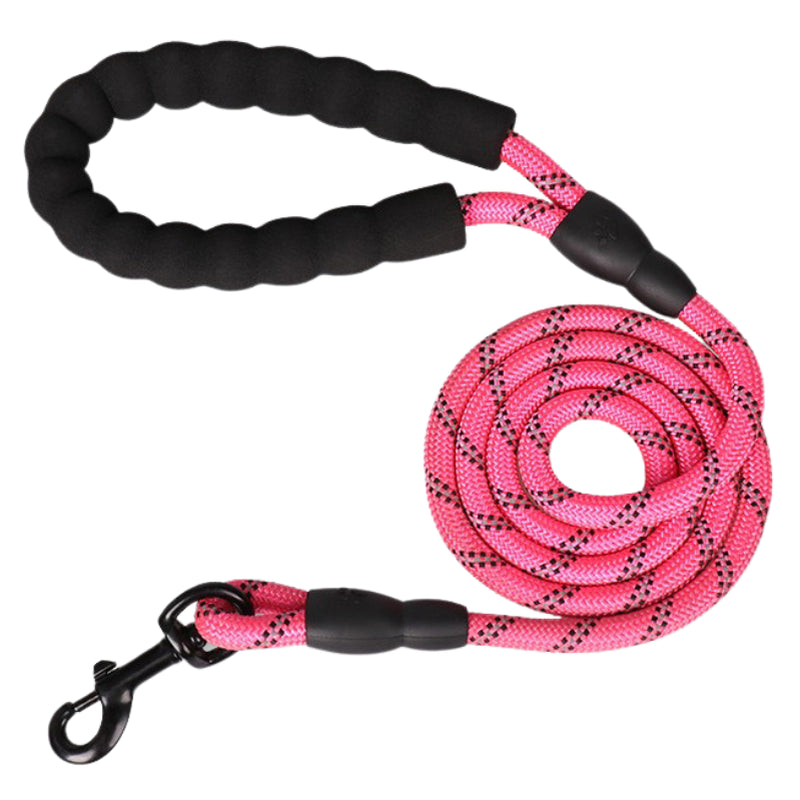 5FT Reflective Dog Leash Rope Braided Pet Leads Strong Training Padded Braided