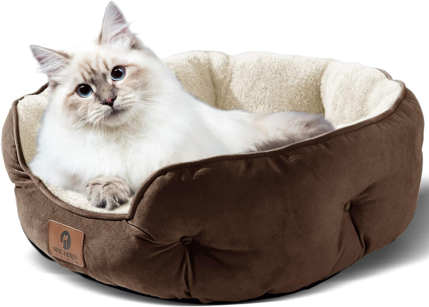 Cozy & Durable 20" Small Dog and Cat Bed - Extra Soft, Machine Washable, Anti-Slip, Water-Resistant - Perfect for Puppies and Kittens